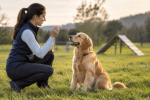 Owner comparing the cost of dog training programs